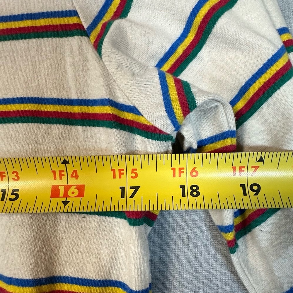 Zine Clothing Multicolor Striped Tee with Red Collar - Picture 5 of 7